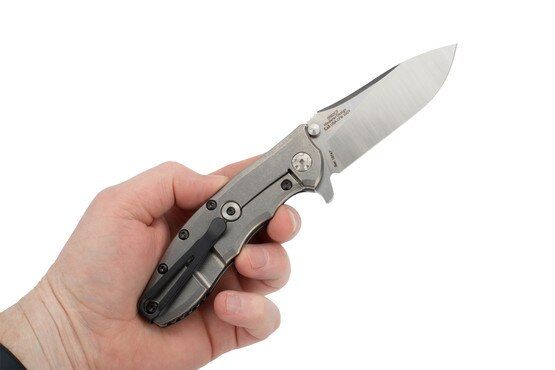 Zero Tolerance 0562 CF Hinderer EDC knife features a CPM 20CV blade
